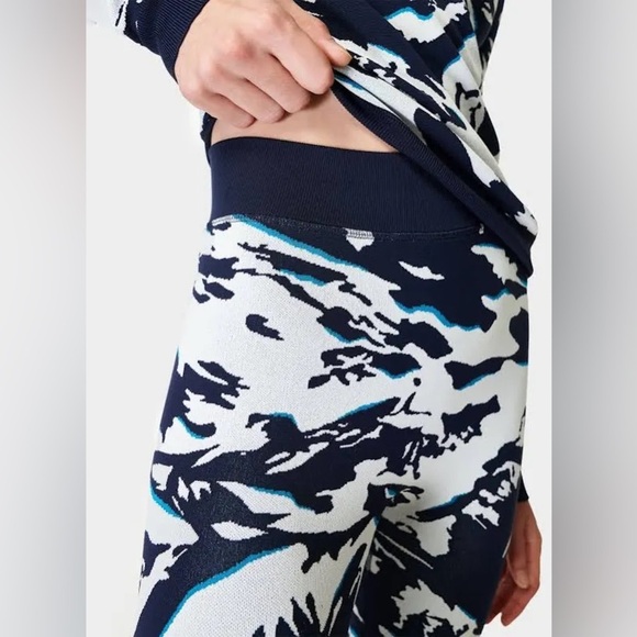 NWT Sweaty Betty Women’s Peaks Ski Base Layer Seamless Leggings Jacquard Blue XS - Picture 3 of 15